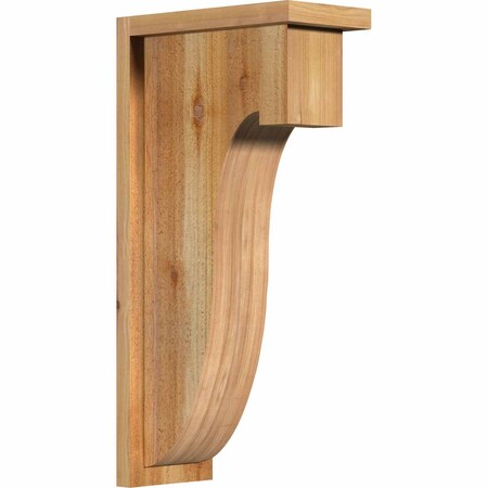 Ekena Millwork Del Monte Rough Sawn Corbel w/Backplate, Western Red Cedar, 6"W x 12"D x 24"H COR06X12X24DEL01RWR
